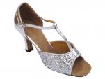 Dance shoes ladies silver sparkle van  